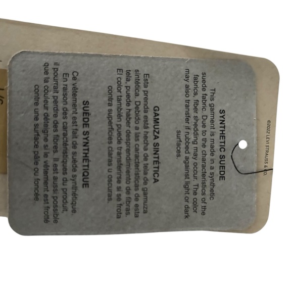 Levi’s Men’s Brown Synthetic Suede Jacket Full Zip With Snap Closure Size L NWT - Picture 8 of 8